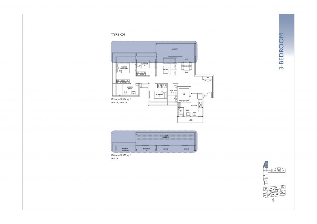 Uber 388 3 Bedroom Type C4 Floor Plan
